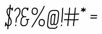 Enyo Slab Italic Font OTHER CHARS