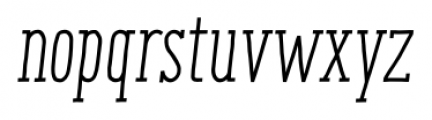 Enyo Slab Italic Font LOWERCASE
