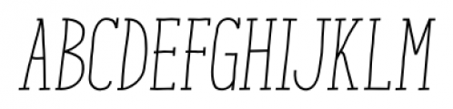 Enyo Slab Light Italic Font UPPERCASE