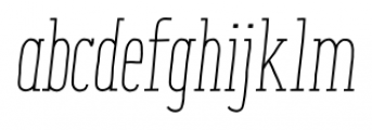 Enyo Slab Light Italic Font LOWERCASE