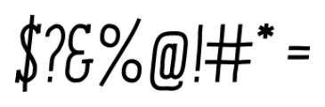 Enyo Slab Medium Italic Font OTHER CHARS