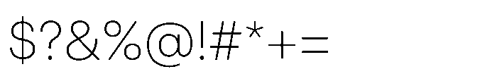 Encamp Extra Light Font OTHER CHARS