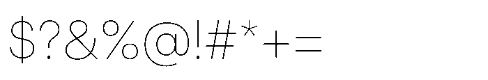 Encamp Thin Font OTHER CHARS