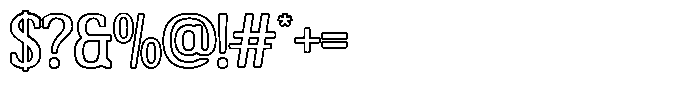 Encave Outline Regular Font OTHER CHARS