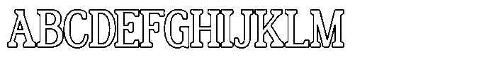 Encave Outline Regular Font UPPERCASE