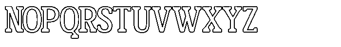 Encave Outline Regular Font UPPERCASE