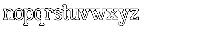 Encave Outline Regular Font LOWERCASE