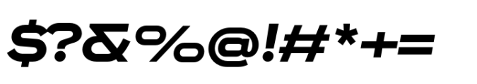 Endeavor Black Expanded Oblique Font OTHER CHARS