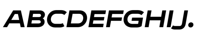 Endeavor Black Expanded Oblique Font UPPERCASE