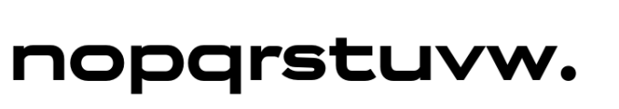 Endeavor Black Expanded Font LOWERCASE