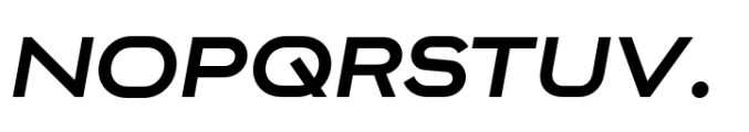 Endeavor Bold Expanded Oblique Font UPPERCASE