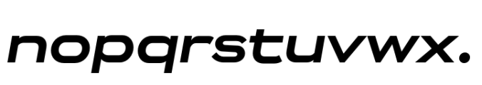 Endeavor Bold Expanded Oblique Font LOWERCASE