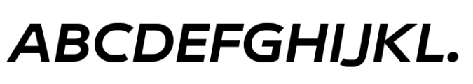 Endeavor Bold Extended Oblique Font UPPERCASE
