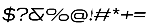 Endeavor Book Expanded Oblique Font OTHER CHARS