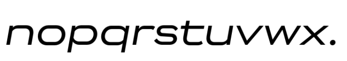 Endeavor Book Expanded Oblique Font LOWERCASE