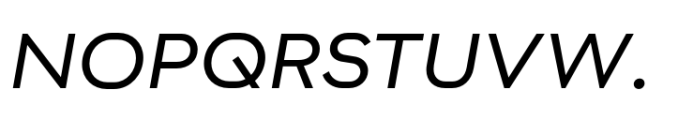 Endeavor Book Extended Oblique Font UPPERCASE