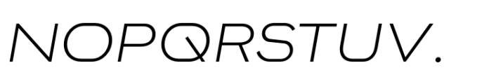 Endeavor Light Expanded Oblique Font UPPERCASE