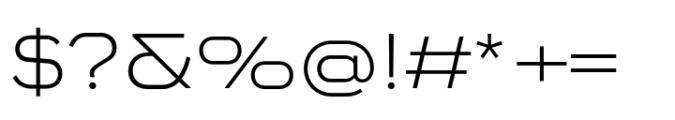 Endeavor Light Expanded Font OTHER CHARS
