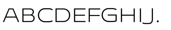 Endeavor Light Expanded Font UPPERCASE