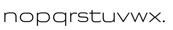Endeavor Light Expanded Font LOWERCASE
