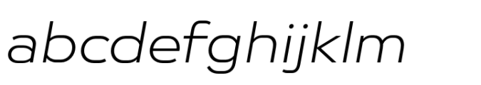 Endeavor Light Extended Oblique FONT