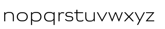 Endeavor Light Extended Font LOWERCASE
