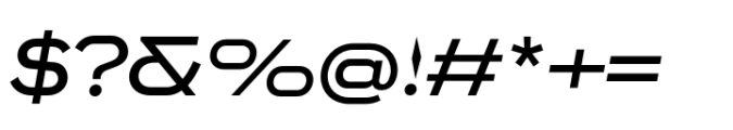 Endeavor Medium Expanded Oblique Font OTHER CHARS