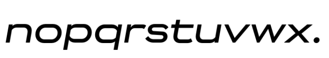 Endeavor Medium Expanded Oblique Font LOWERCASE
