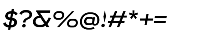 Endeavor Medium Extended Oblique Font OTHER CHARS
