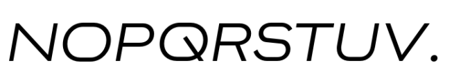 Endeavor Regular Expanded Oblique Font UPPERCASE