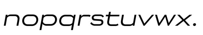 Endeavor Regular Expanded Oblique Font LOWERCASE