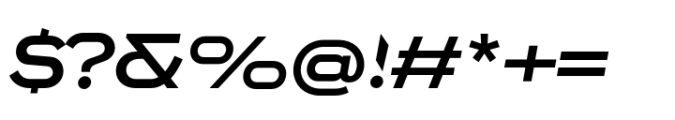Endeavor Semi Bold Expanded Oblique Font OTHER CHARS