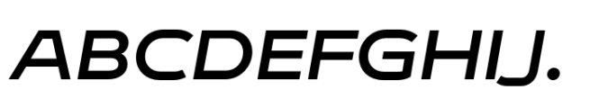 Endeavor Semi Bold Expanded Oblique Font UPPERCASE