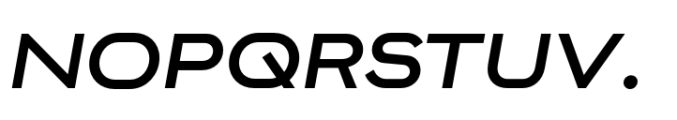 Endeavor Semi Bold Expanded Oblique Font UPPERCASE