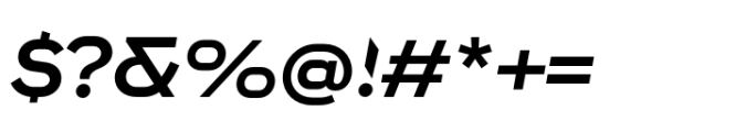 Endeavor Semi Bold Extended Oblique Font OTHER CHARS