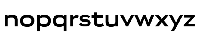 Endeavor Semi Bold Extended Font LOWERCASE
