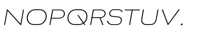 Endeavor Thin Expanded Oblique Font UPPERCASE