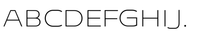 Endeavor Thin Expanded Font UPPERCASE