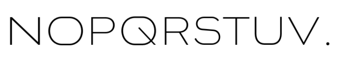 Endeavor Thin Expanded Font UPPERCASE