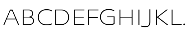 Endeavor Thin Extended Font UPPERCASE