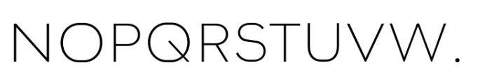 Endeavor Thin Extended Font UPPERCASE