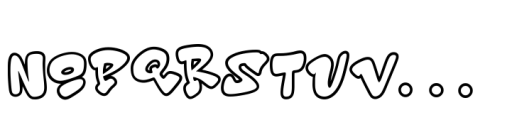 Endless Fusion 3d Graffiti Outline Font LOWERCASE