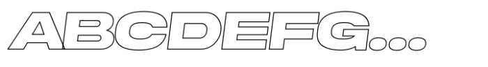 Endura Italic Outline Font UPPERCASE