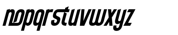 Energan Slant Font LOWERCASE