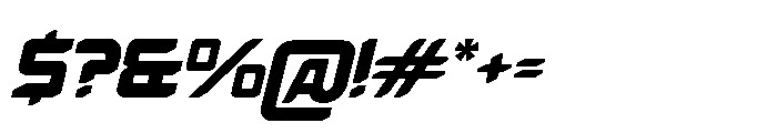 Energy Space Italic Font OTHER CHARS