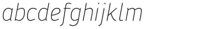 Engel New Sans Extra Light Italic Font LOWERCASE