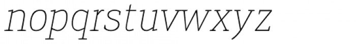 Engel New Serif Extra Light Italic Font LOWERCASE
