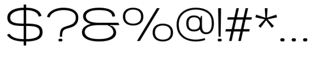 Engobe Expanded Extra Light Font OTHER CHARS