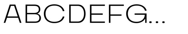 Engobe Expanded Extra Light Font UPPERCASE