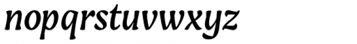 Engria Regular Italic Font LOWERCASE